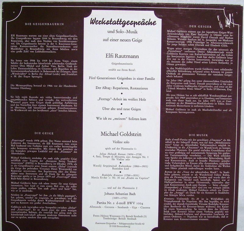 vox aurea 281078 - Mikhail Goldstein, Elfi Rautmann - Werkstattg - Image 2