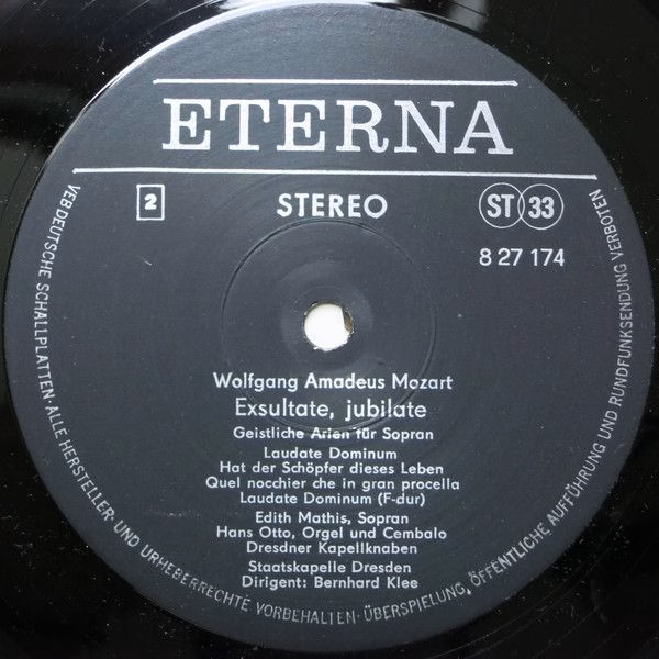 Eterna 8 27 174 - Wolfgang Amadeus Mozart, Edith Mathis, Staatsk - Image 4