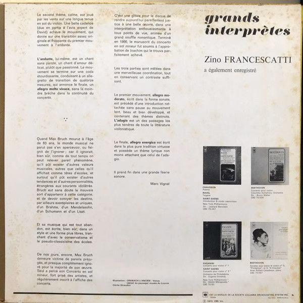 CBS 75 044 - Zino Francescatti, Felix Mendelssohn-Bartholdy, Max - Image 4