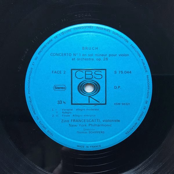 CBS 75 044 - Zino Francescatti, Felix Mendelssohn-Bartholdy, Max - Image 7
