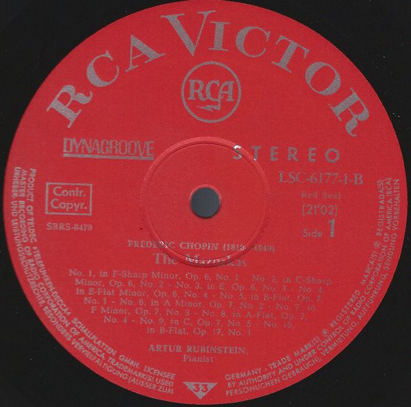 RCA Red Seal LSC-6177-B - Arthur Rubinstein, Frédéric Chopin - C - Image 3