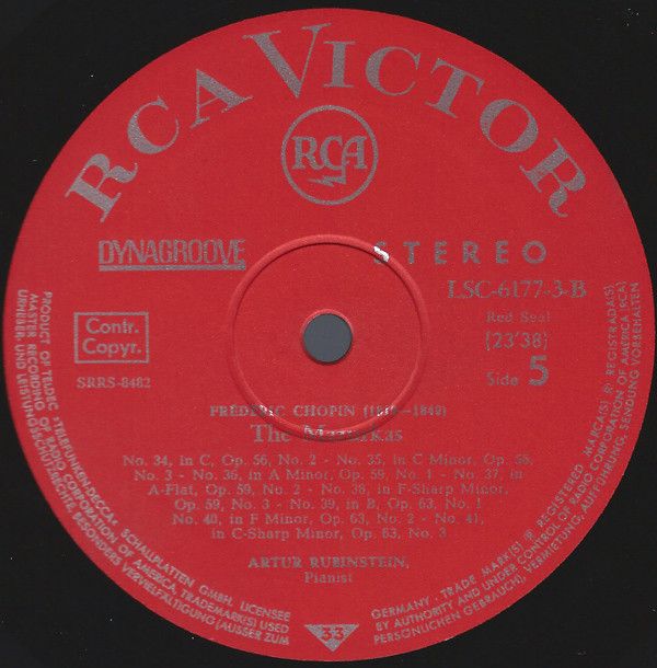 RCA Red Seal LSC-6177-B - Arthur Rubinstein, Frédéric Chopin - C - Image 7