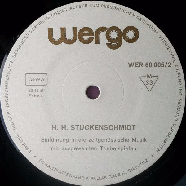 WERGO WER 60005 - Hans Heinz Stuckenschmidt - Einführung In Die - Image 7