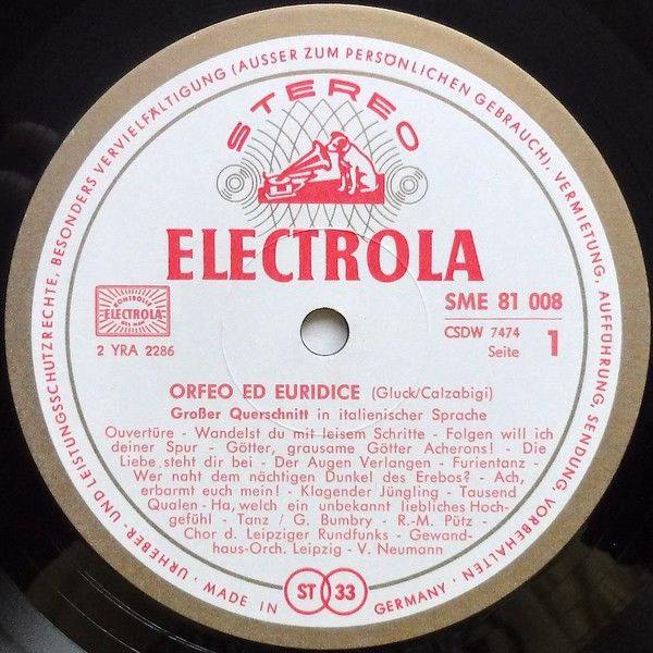EMI Electrola SME 81 008 - Christoph Willibald Gluck, Grace Bumb - Image 3