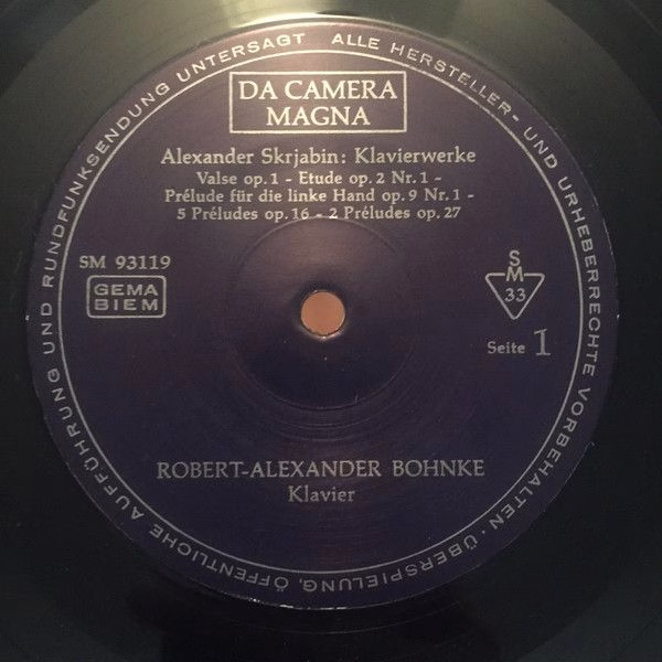 Da Camera Magna SM 93119 - Alexander Scriabin, Robert Alexander - Image 3