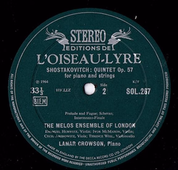 L'Oiseau-Lyre SOL 267 - Sergei Prokofiev, Dmitri Shostakovich, M - Image 3