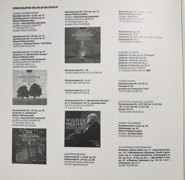 DECCA 6.41505 AN - Wilhelm Backhaus - Abschied Von Einem Großen - Image 3