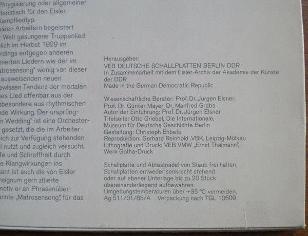 Nova 8 85 242 - Hanns Eisler - Kampflieder - Blasorchester-Bearb - Image 3