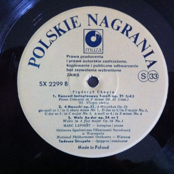 Polskie Nagrania Muza SX 2299 - Marc Laforet, Frédéric Chopin, O - Image 3