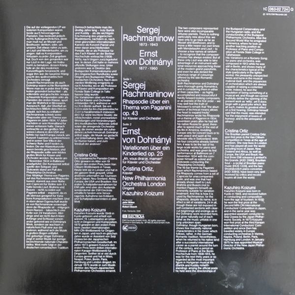 His Master's Voice 1C 063-02724 Q - Sergei Vasilyevich Rachmanin - Image 2