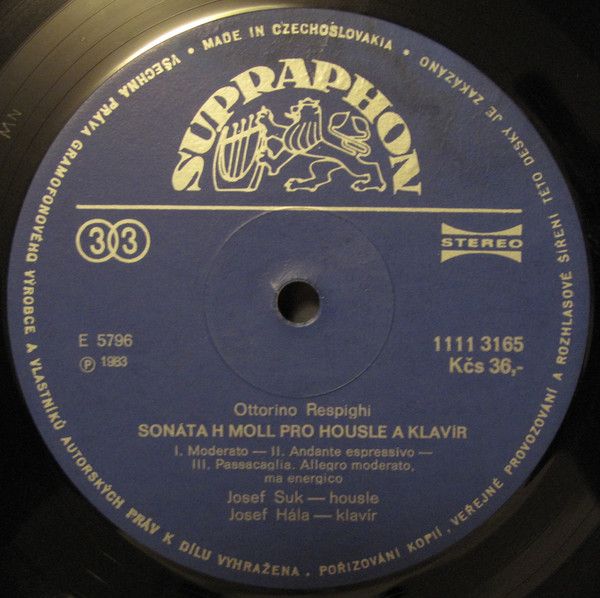 Supraphon 1111 3165 - Gabriel Fauré, Ottorino Respighi, Josef Su - Image 4