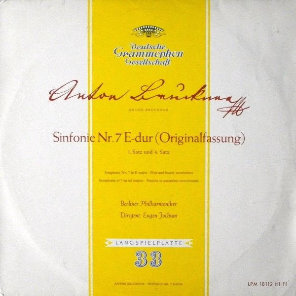 Deutsche Grammophon LPM 18 112 - Anton Bruckner, Berliner Philha