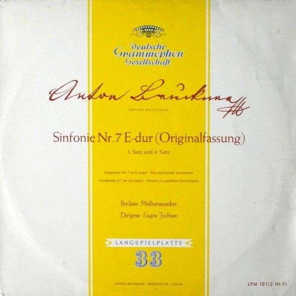 Deutsche Grammophon LPM 18 112 - Anton Bruckner, Berliner Philha