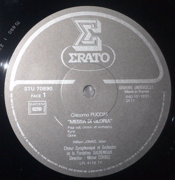 Erato STU 70890 - Giacomo Puccini, William Johns, Philippe Hutte - Image 3