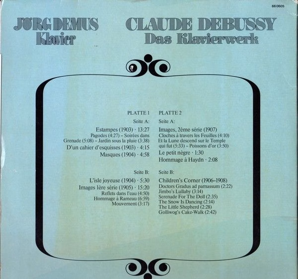 Metronome Classic 66 060 5 - Jörg Demus, Claude Debussy - Das Kl - Image 2