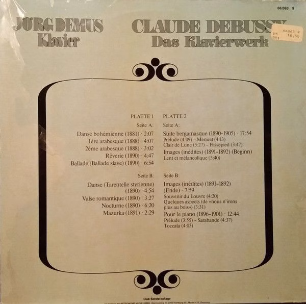 Metronome Classic 66.063 9 - Jörg Demus, Claude Debussy - Das Kl - Image 2