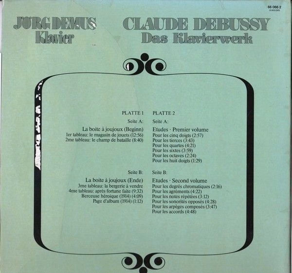 Metronome Classic 66.066 - Jörg Demus, Claude Debussy - Das Klav - Image 2