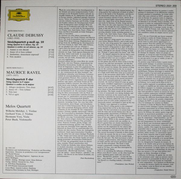 Deutsche Grammophon 2531 203 - Claude Debussy, Maurice Ravel, Me - Image 2