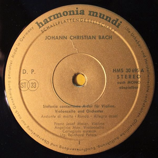 Harmonia Mundi HMS 30 695 - Johann Christian Bach, Collegium Aur - Image 3