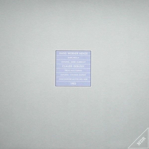 Norddeutscher Rundfunk F 668 120 - Hans Werner Henze, Claude Deb