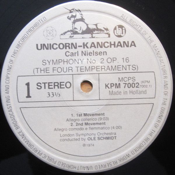 Unicorn-Kanchana KPM 7002 - Carl Nielsen, London Symphony Orches - Image 2