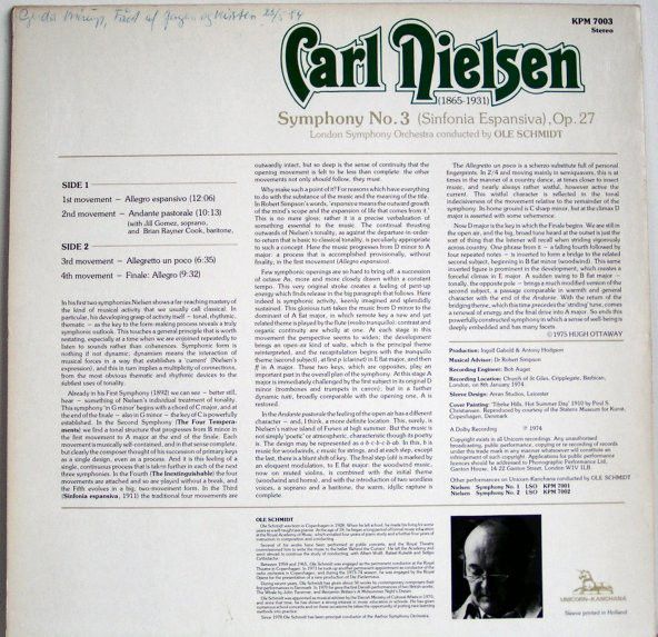 Unicorn-Kanchana KPM 7003 - Carl Nielsen, London Symphony Orches - Image 2