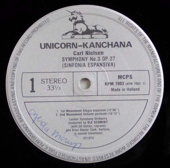 Unicorn-Kanchana KPM 7003 - Carl Nielsen, London Symphony Orches - Image 3