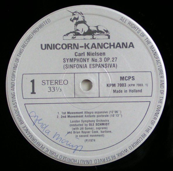 Unicorn-Kanchana KPM 7003 - Carl Nielsen, London Symphony Orches - Image 3