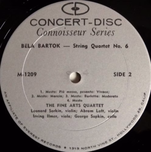 Concert-Disc M-1209 - Béla Bartók, The Fine Arts Quartet - Strin - Image 4