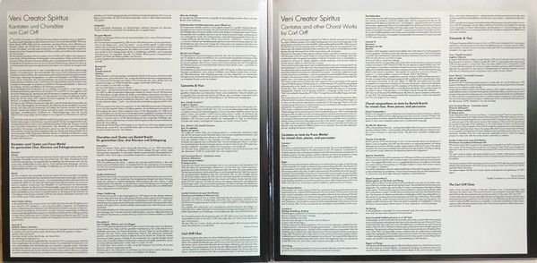 WERGO WER 4006 - Carl Orff - Veni Creator Spiritus Kantaten und - Image 3