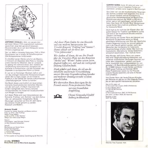 Grünenthal TST 76 730 - Antonio Vivaldi - Gestern Und Heute (Frü - Image 2