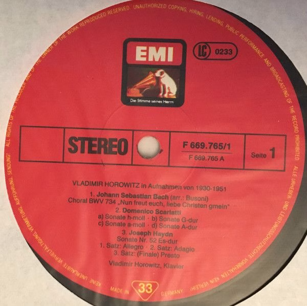 His Master's Voice F 669.765/67 M - Vladimir Horowitz - In Aufna - Image 3
