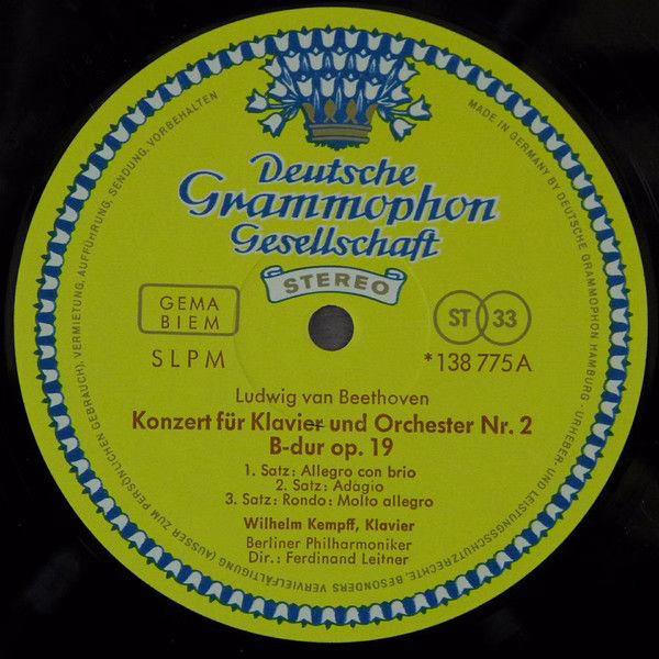 Deutsche Grammophon 138 775 SLPM - Ludwig van Beethoven, Wilhelm - Image 3