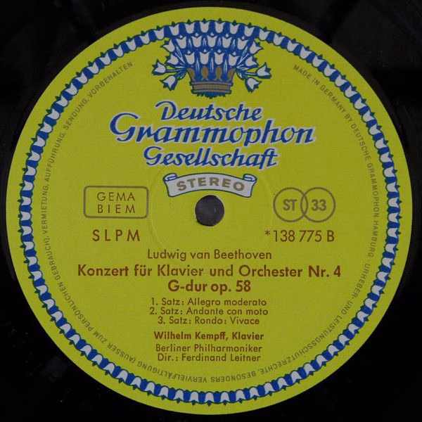 Deutsche Grammophon 138 775 SLPM - Ludwig van Beethoven, Wilhelm - Image 4