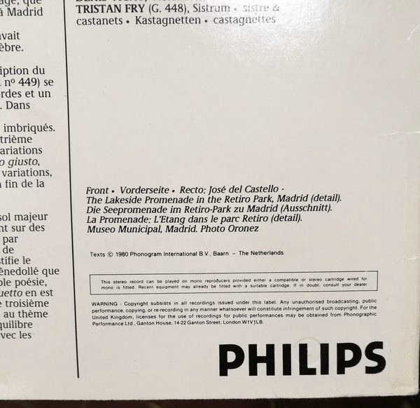 Philips 32 760 1 - Luigi Boccherini, Pepe Romero, Academy Of St. - Image 3