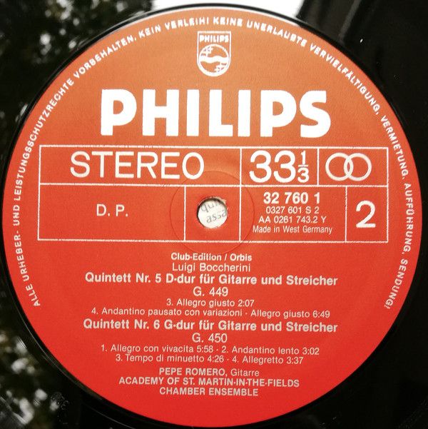 Philips 32 760 1 - Luigi Boccherini, Pepe Romero, Academy Of St. - Image 6