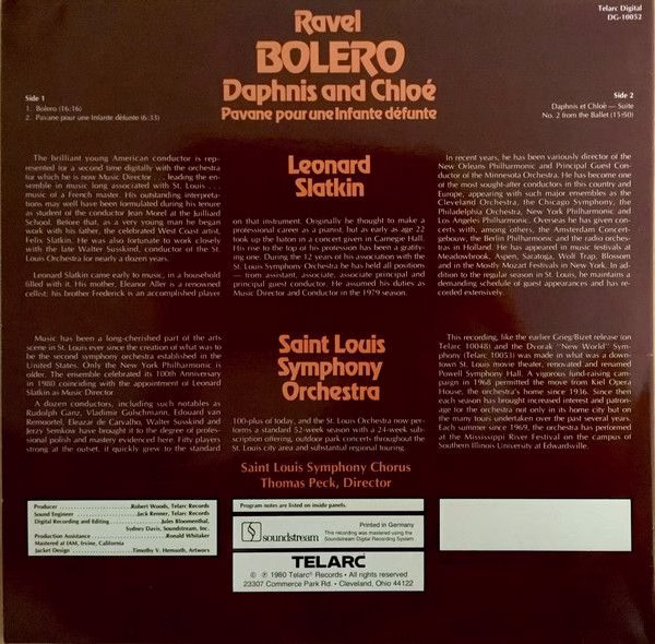 Telarc 10052 - Maurice Ravel, Leonard Slatkin, Saint Louis Symph - Image 4