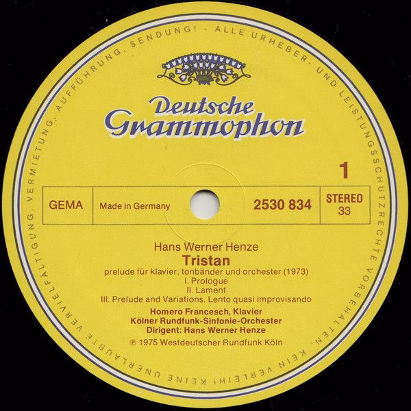 Deutsche Grammophon 2530 834 - Hans Werner Henze, Homero Frances - Image 3