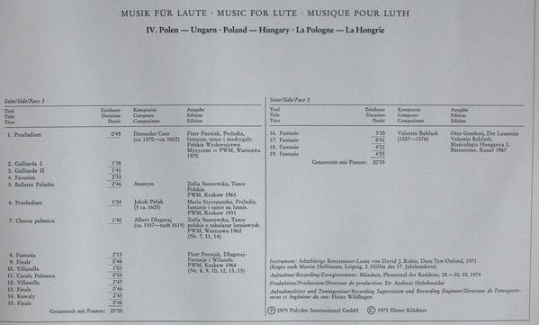 Archiv Produktion 2533 294 - Konrad Ragossnig - Musik Für Laute, - Image 7