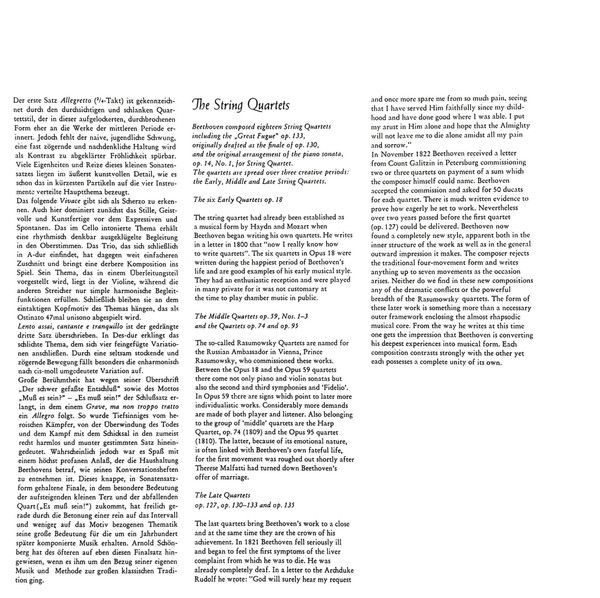 Intercord INT 185.752 - Ludwig van Beethoven, Melos Quartett - D - Image 9