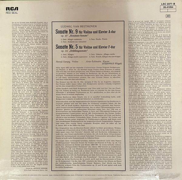 RCA Red Seal LSC 2377-B - Ludwig Van Beethoven, Arthur Rubinstei - Image 2