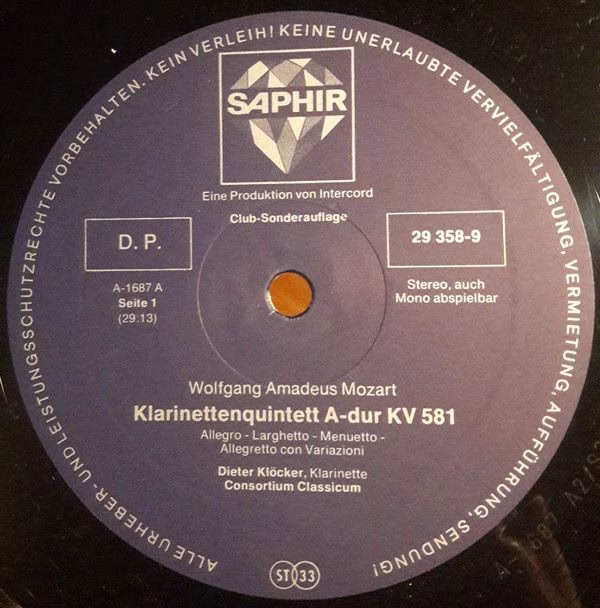 Saphir 29 358-9 - Wolfgang Amadeus Mozart, Carl Maria Von Weber, - Image 6