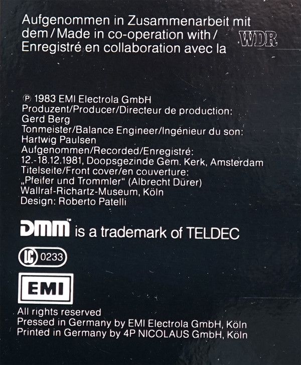 His Master's Voice Digital 1C 069 1466921 - Heinrich Isaac, The - Image 9