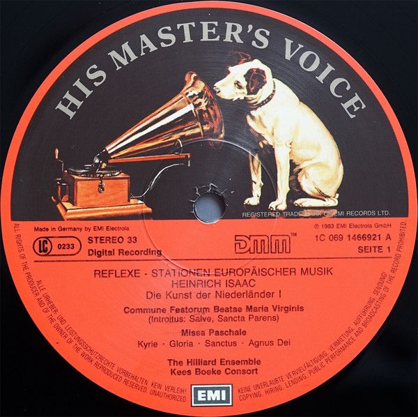 His Master's Voice Digital 1C 069 1466921 - Heinrich Isaac, The - Image 10