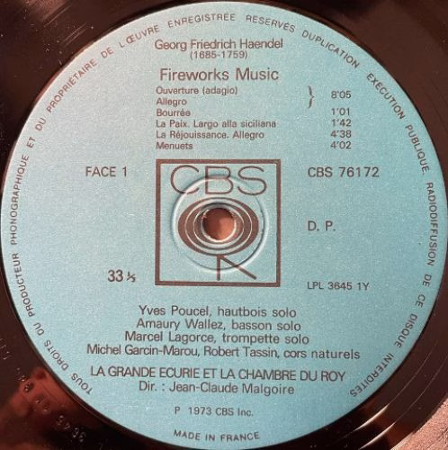 CBS CBS 76172 - Georg Friedrich Händel, La Grande Ecurie Et La C - Image 3