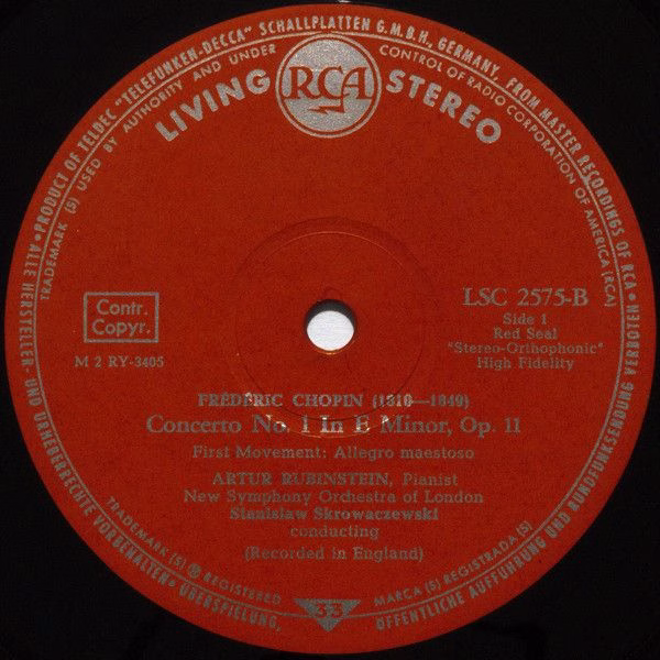RCA Victor Red Seal LSC-2575 - Arthur Rubinstein, Frédéric Chopi - Image 3