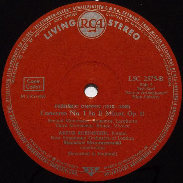 RCA Victor Red Seal LSC-2575 - Arthur Rubinstein, Frédéric Chopi - Image 4