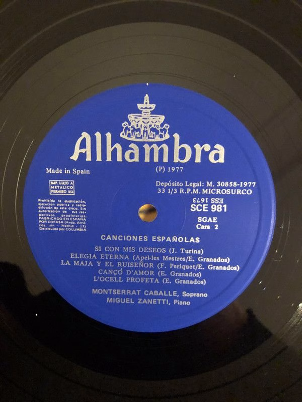 Alhambra (2) SCE 981 - Montserrat Caballé - Canciones Españolas - Image 4