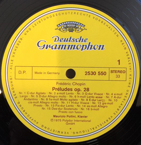 Deutsche Grammophon 2530 550 - Frédéric Chopin, Maurizio Pollini - Image 2