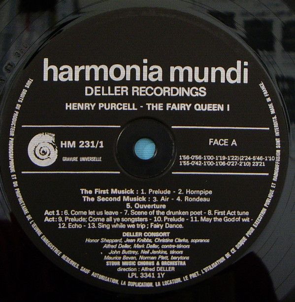 Harmonia Mundi HMD-231 - Henry Purcell, Deller Consort - The Fai - Image 8